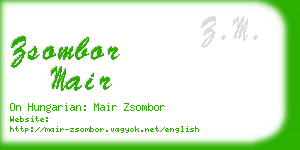 zsombor mair business card